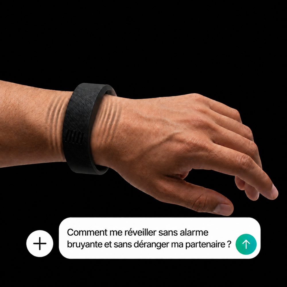 Bracelet VibSleep porté au poignet